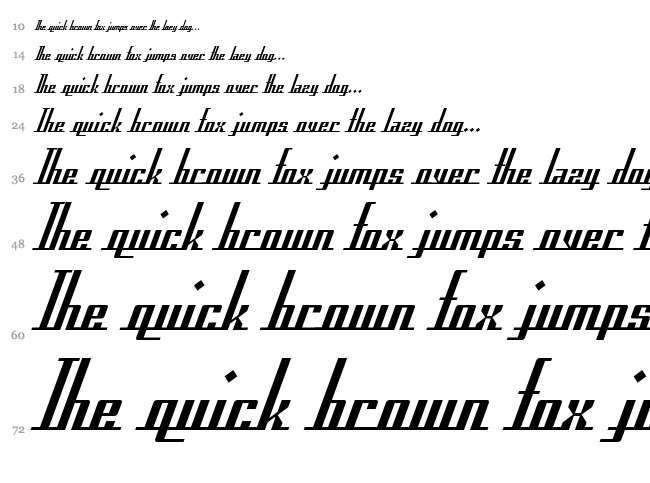 SF Americana Dreams font waterfall